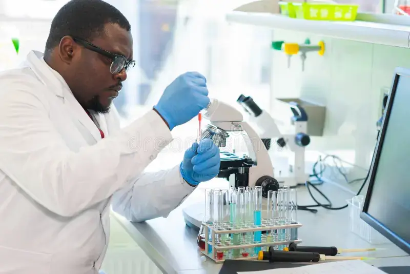 Researcher working in a JBSMR laboratory